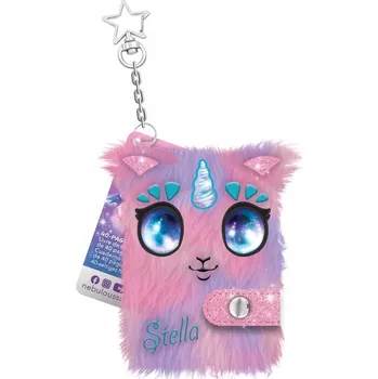 Zápisník Plyšový mini zápisník s přívěskem, 40 stran Nebulous Stars - Stella
