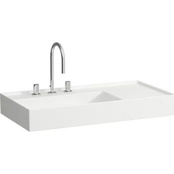 Umyvadlo Kartell LAUFEN Umyvadlo, s odkládací plochou vpravo 900x460, Bílá LCC (LAUFEN Clean Coat) - H8103384008151