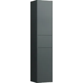 Nábytek LAUFEN BASE Vysoká skříňka, 2 dvířka a zásuvka, závěsy dvířek vlevo (bočnice korpusu s výřezem) 350x335, Šedá traffic - H4027211102661