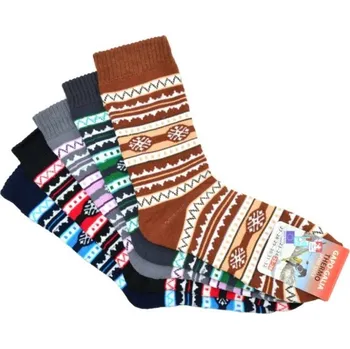 Pánské ponožky THERMO FROTÉ ponožky 35/37 Norský vzor zelené