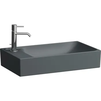 Umyvadlo LAUFEN MEDA Umyvadlová mísa, s armaturní deskou vlevo 600x350, Grafit mat - H8121137581051