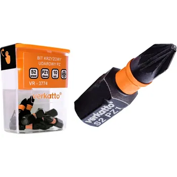 Bit KŘÍŽOVÝ ÚDEROVÝ BIT PZ2X25MM BOX 10 KUSŮ