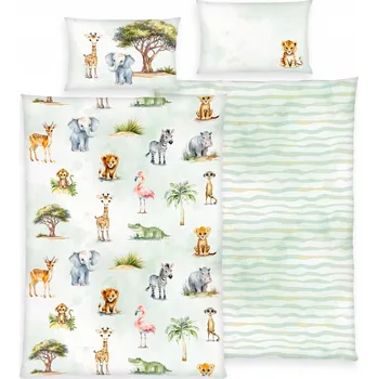 Povlečení Dětské povlečení FLANELOWA ciepła zwierzęta 100x135 BAVLNA