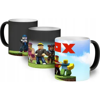 Magický hrnek Roblox Bílý pro hráče měnící barvu