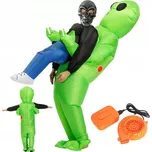 Nafukovací kostým mimozemšťana zelený 140-150 cm voděodolný polyester