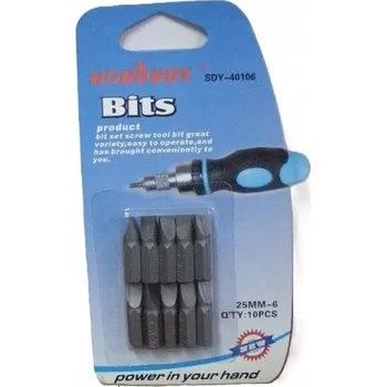 Bit Bity do šroubováku (šroubovací nástavce) 10 Ks 25 mm HRF267