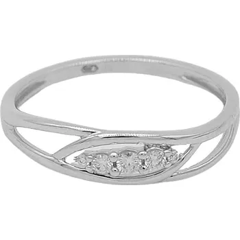 Prsten Zlatý briliantový prsten z bílého zlata