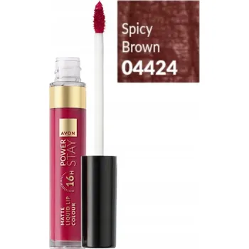 Rtěnka Avon Power Stay Matná tekutá rtěnka 16h - Spicy Brown