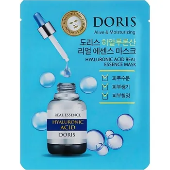Pleťová maska Pleťová maska v ampuli Doris Hyaluronic Acid Real Essence Mask 25 ml