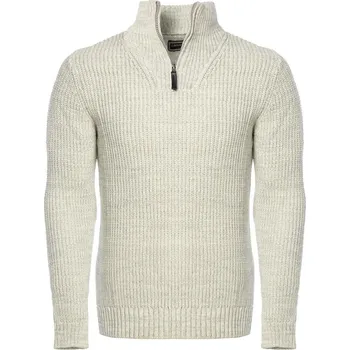 Pánský svetr CARISMA svetr pánský 7800 zapínaní véčko M ecru