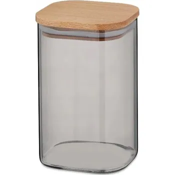 Dóza na potraviny Sklo /dřevěná úložná Zavařovací Sklenice Kela NEA 1,1 l