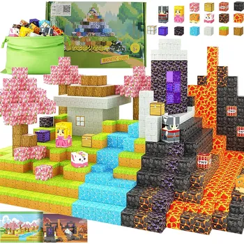 ostatní stavebnice STAVEBNICE MAGNETICKÉ BLOKY PIXELY STAVEBNICE KOSTKY 79 KUSŮ SADA