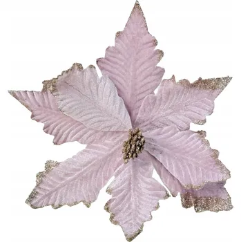 Vánoční dekorace Růžové Květy na vánoční stromeček SVĚTLE RŮŽOVÁ HVĚZDA BETLÉMSKÁ VÁNOČNÍ HVĚZDA Ozdoby