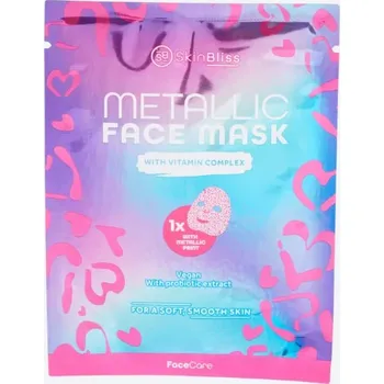 Pleťová maska Metalická pleťová maska s komplexem vitamínů a probiotik + nikotinamid
