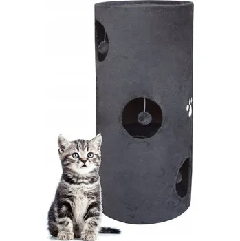 Škrabadlo/Roura/Věž/ Pelíšek pro kočky 78 cm Šedé
