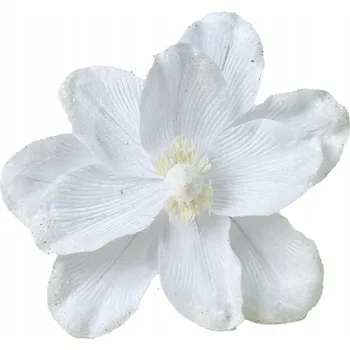 Vánoční dekorace BÍLÁ MAGNOLIE NA VÁNOČNÍ STROMEK Bílé magnólie na stromeček Květiny Vánoční ozdoby