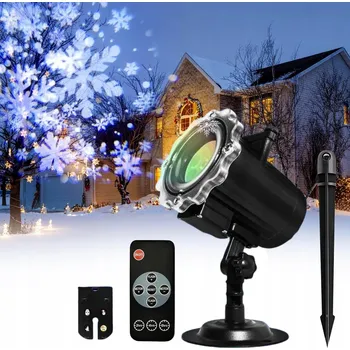 Světelný efekt LED VÁNOČNÍ LASEROVÝ PROJEKTOR REFLEKTOR PROJEKTOR 64 VZORŮ NA DŮM, SLIDY