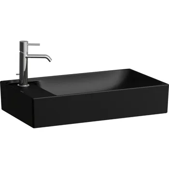 LAUFEN MEDA Umyvadlová mísa, s armaturní deskou vlevo 600x350, Černá mat - H8121137161131