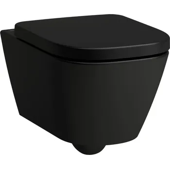 Klozet LAUFEN MEDA Závěsný klozet, 'Silent flush', rimless, hluboké splachování, advanced 540x360, Černá mat - H8201107160001