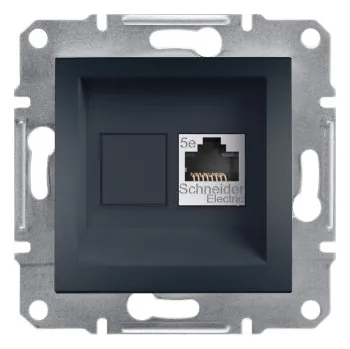 Elektrická zásuvka ASFORA Zásuvka datová RJ45, kat.5e UTP, antracit SCHNEIDER EPH4300171