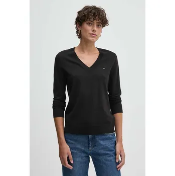 Dámský svetr Svetr Tommy Hilfiger dámský, černá barva, lehký, WW0WW40098 99X, vel. XXL