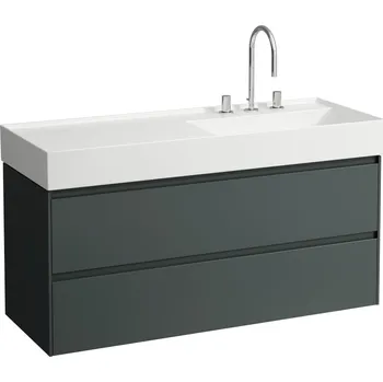 Nábytek LAUFEN LANI Skříňka pod umyvadlo, se 2 zásuvkami, pro umyvadlo H813333 1180x450, Šedá traffic - H4039821122661