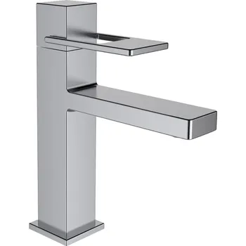 Vodovodní baterie LAUFEN Quadriga Umyvadlová stojánková páková baterie, pevný výtok 115 mm, kartáčovaná nerezová ocel, bez automatické výpusti 1x1, no colour - HF901102441000