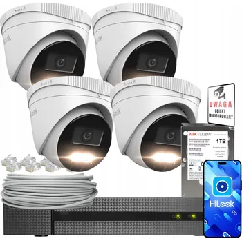 Bezpečnostní kamera Sada pro monitoring HiLook 4 kamery IP IPCAM-T6-30DL 6MPx HILOOK