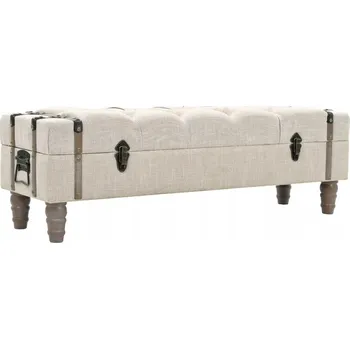 Lavice s úložným prostorem VidaXL 111 x 37 x 34 cm bílá