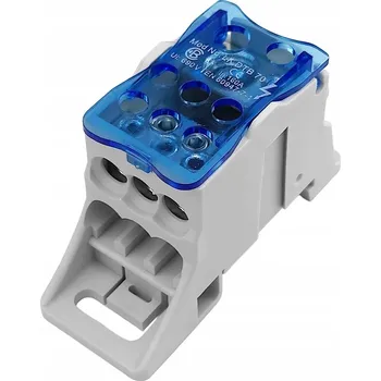 Rozvaděč Rozvodný blok LK DTB 70, rozdělovací blok na DIN lištu Elektro Becov