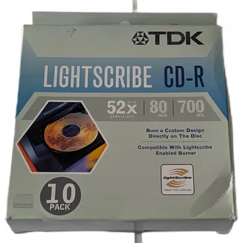 Optické médium TDK CD-R Lightscribe 10 Ks v balení (cake box / blister)