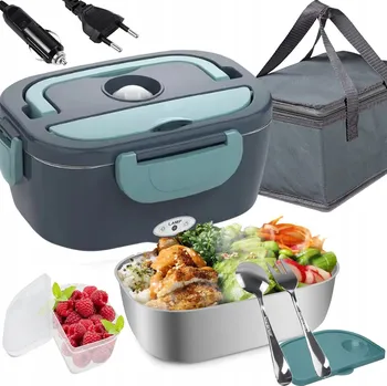 Jídlonosič ELEKTRICKÝ OBĚDOVÝ BOX TERMOS JÍDLONOSIČ 220V 12V 24V + TERMO TAŠKA