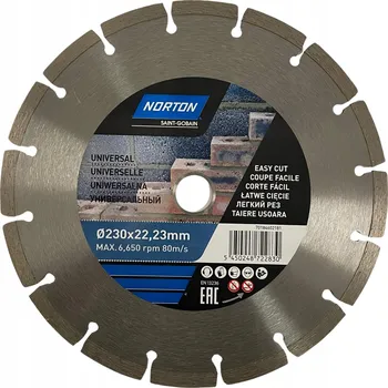 Příslušenství k brusce Diamantový kotouč Norton Universal 230 x 22,23 mm, stříbrný