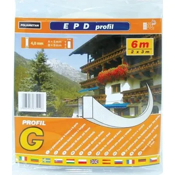 Těsnění do okna a dveří Těsnění do oken a dveří, profil G, 6 metrů, pěnové