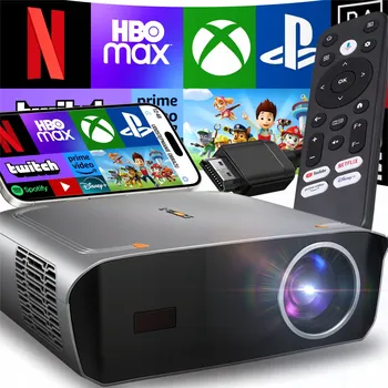 Projektor Projektor Heelly LED Projektor pro Android TV 11 LED GOOGLE šedý