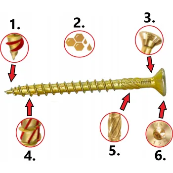 Vrut TESAŘSKÉ VRUTY DO DŘEVA 3,5x50mm TORX, XL balení - 200 ks
