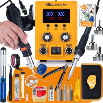 IP kamera Pájecí stanice ROSFIX S2 FUSION PRO 760W 2v1 Horký vzduch 16v1 Svařování