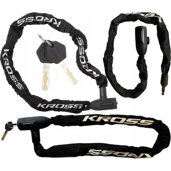 Zámek na kolo Zámek na kolo řetězový s opletem na klíče KROSS 85 cm