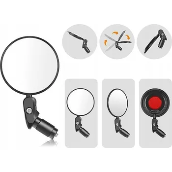 Příslušenství pro čtečku elektronické knihy Zpětné zrcátko na kolo otočné 360° nastavitelné Vypouklé HD černé 150 mm × 87 mm