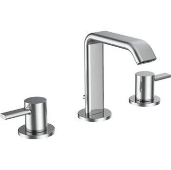 Vodovodní baterie LAUFEN MEDA Umyvadlová tříotvorová stojánková baterie, pevný výtok 110 mm, s automatickou výpustí, chrom 1x1, no colour - HF506611100000