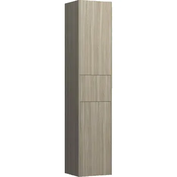Nábytek LAUFEN BASE Vysoká skříňka, 2 dvířka a zásuvka, závěsy dvířek vlevo (bočnice korpusu s výřezem) 350x335, Světlý jilm - H4027211102621