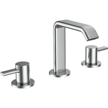 Vodovodní baterie LAUFEN MEDA Umyvadlová tříotvorová stojánková baterie, pevný výtok 110 mm, bez automatické výpusti, chrom 1x1, no colour - HF506612100000