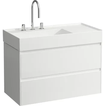 Koupelnový nábytek LAUFEN LANI Skříňka pod umyvadlo, se 2 zásuvkami, pro umyvadlo H810338 880x450, Bílá lesklá - H4039521122611