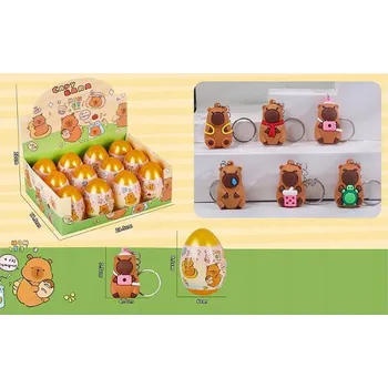 Přívěsek na klíče překvapivým vejcem kapybara med 9197