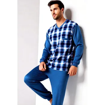 Pánské pyžamo Pánské Pyžamo Dlouhé FOLTÝN PD 344 Velikost: S