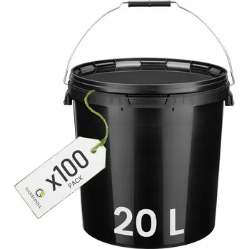 Dóza na potraviny Kbelík s víkem 30 L na potraviny 1 ks černý kbelík