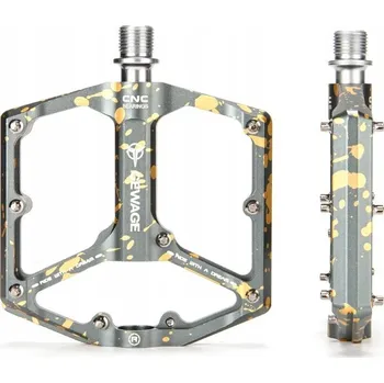 Pedál na kolo Hliníkové platformové pedály na kolo se 3 strojovými ložisky Gewage Šedé