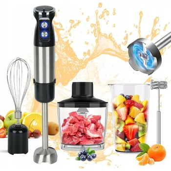 800W ELEKTRICKÝ TYČOVÝ MIXÉR 6V1 SADA S ŠLEHAČEM, NAPĚŇOVAČEM A MĚRKOU 700 ML