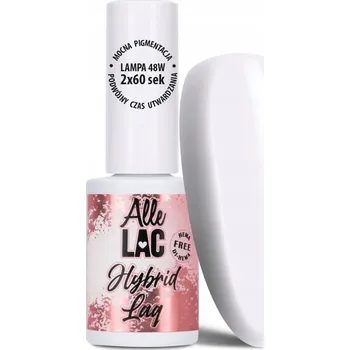 Lak na nehty Hybridní lak ALLELAC 6g Extra White Snow Bílá Sněhobílá