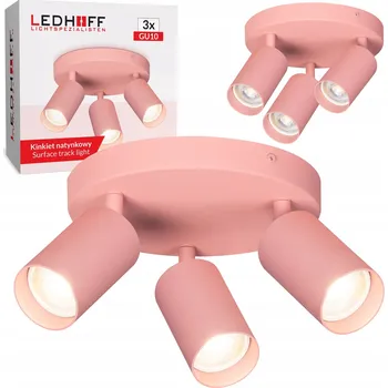 Stropní svítidlo Stropní Svítidlo SPOT Růžové do pokoje pro dívky GU10 objímka KULATÉ